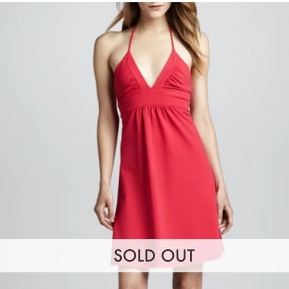 Susana Monaco Red Halter Neck Sleeveless Dress